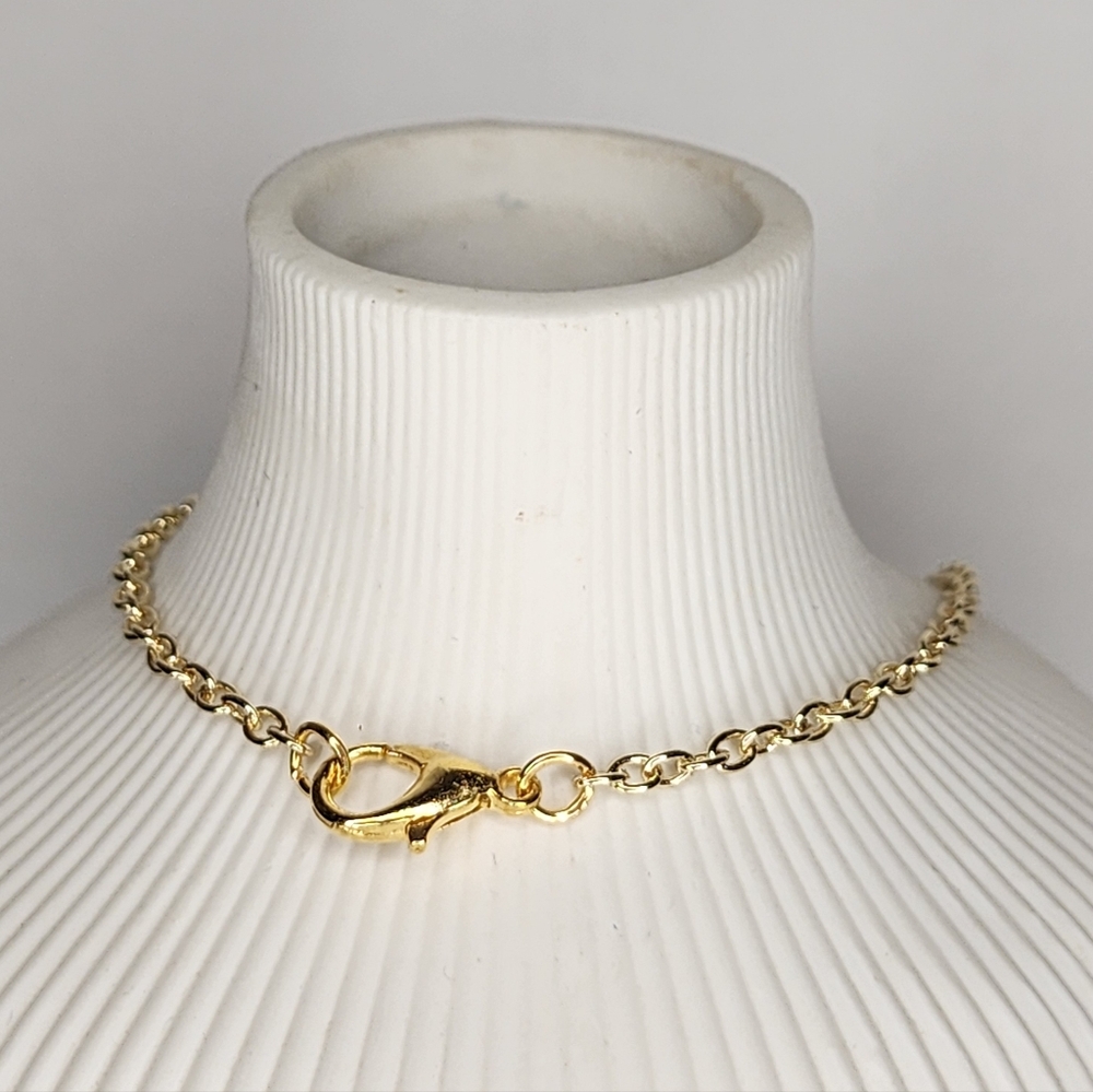 Gold-Tone Faceted Opal Oval Link Bracelet - Picture 3 of 3